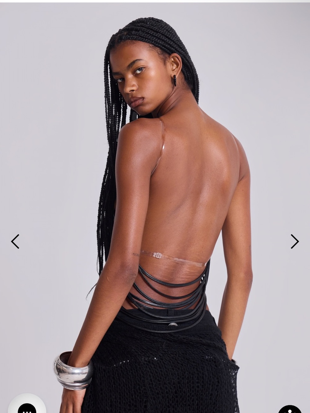 Jaded London Strings Attached leather backless top - Picture 2 of 4